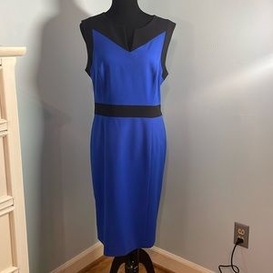NINE WEST two tone dress. Size 14. Royal blue and black. Excellent condition. 😍